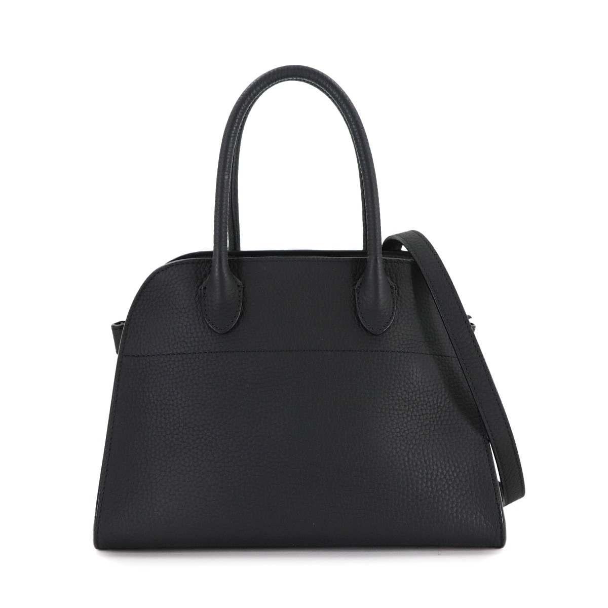 THE ROW マルゴー 10 2way ハンド ショルダー バッグ レザー ブラック シルバー 金具 W1190L133 Margaux 10 ザ ロウ 90305406