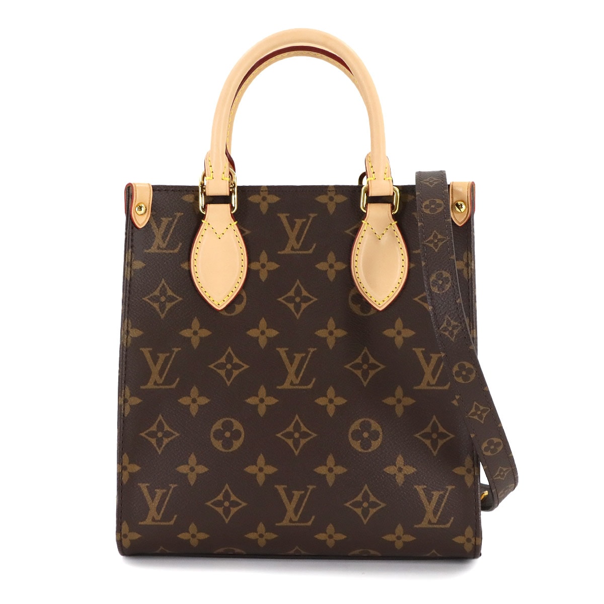 LOUIS VUITTON モノグラム サックプラ BB 2way ハンド ショルダー バッグ ブラウン M45847 RFID Sac Plat BB ルイ ヴィトン 90307200