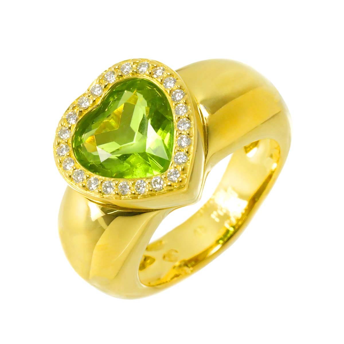 PIAGET ドールハート #54 リング ペリドット ダイヤ K18 YG イエローゴールド 750 指輪 Peridot Ring ピアジェ 90308067