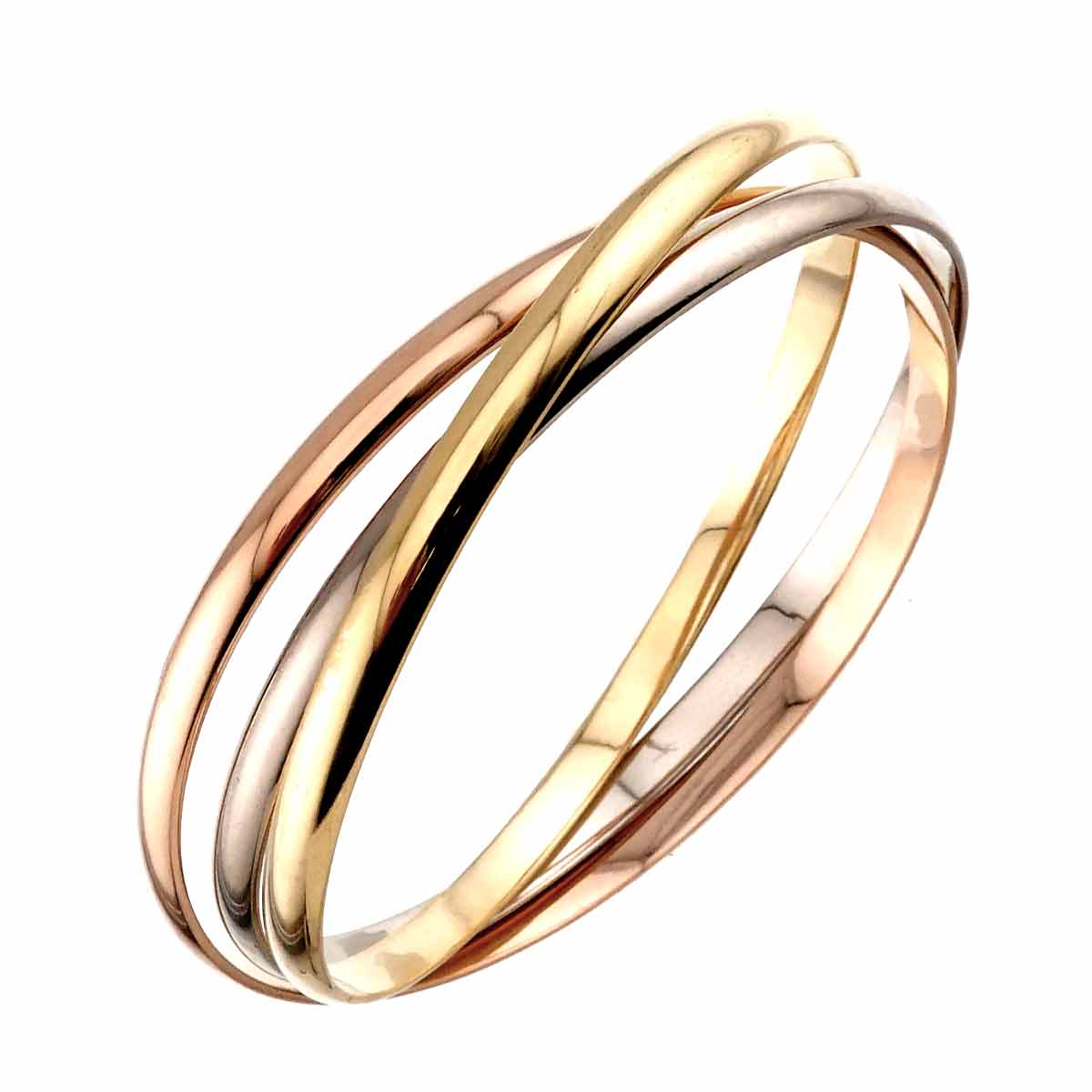 Cartier トリニティ ブレスレット 19cm K18 YG WG PG スリーゴールド スリーカラー 750 バングル Bracelet カルティエ 90309410