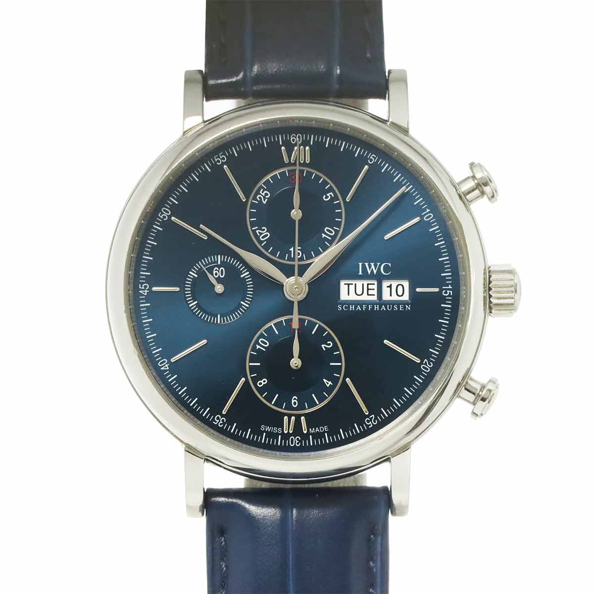 IWC ポートフィノ クロノグラフ IW391019 ローレウス 世界2500本限定 メンズ 腕時計 デイデイト ブルー 自動巻き インターナショナル ウォッチ カンパニー 90310194