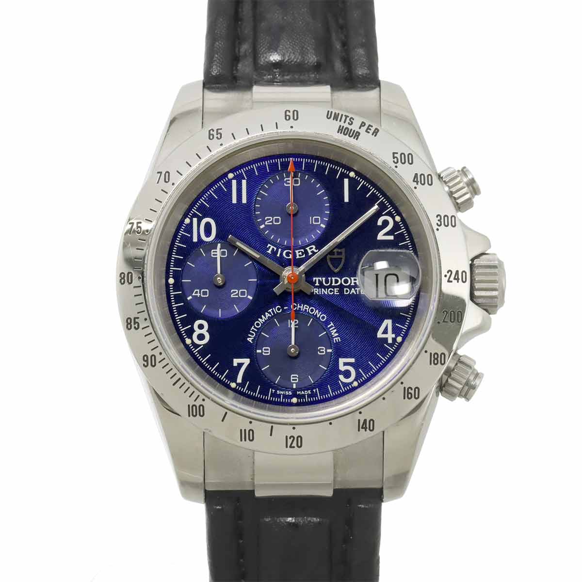 TUDOR クロノタイム タイガー プリンスデイト 79280 メンズ 腕時計 ブルー オートマ 自動巻き ウォッチ Chrono time チューダー チュードル 90310204