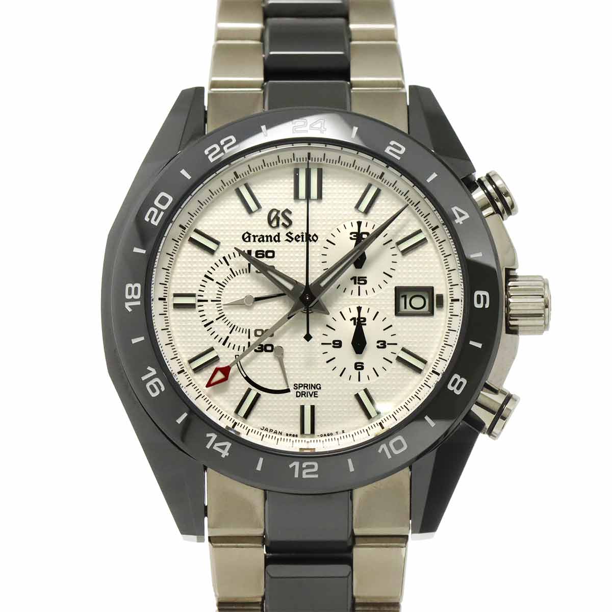 Grand Seiko スプリングドライブ クロノグラフ SBGC221 メンズ 腕時計 9R86 0AG0 パワーリザーブ デイト GMT オートマ 自動巻き ウォッチ Spring Drive グランドセイコー 90310207