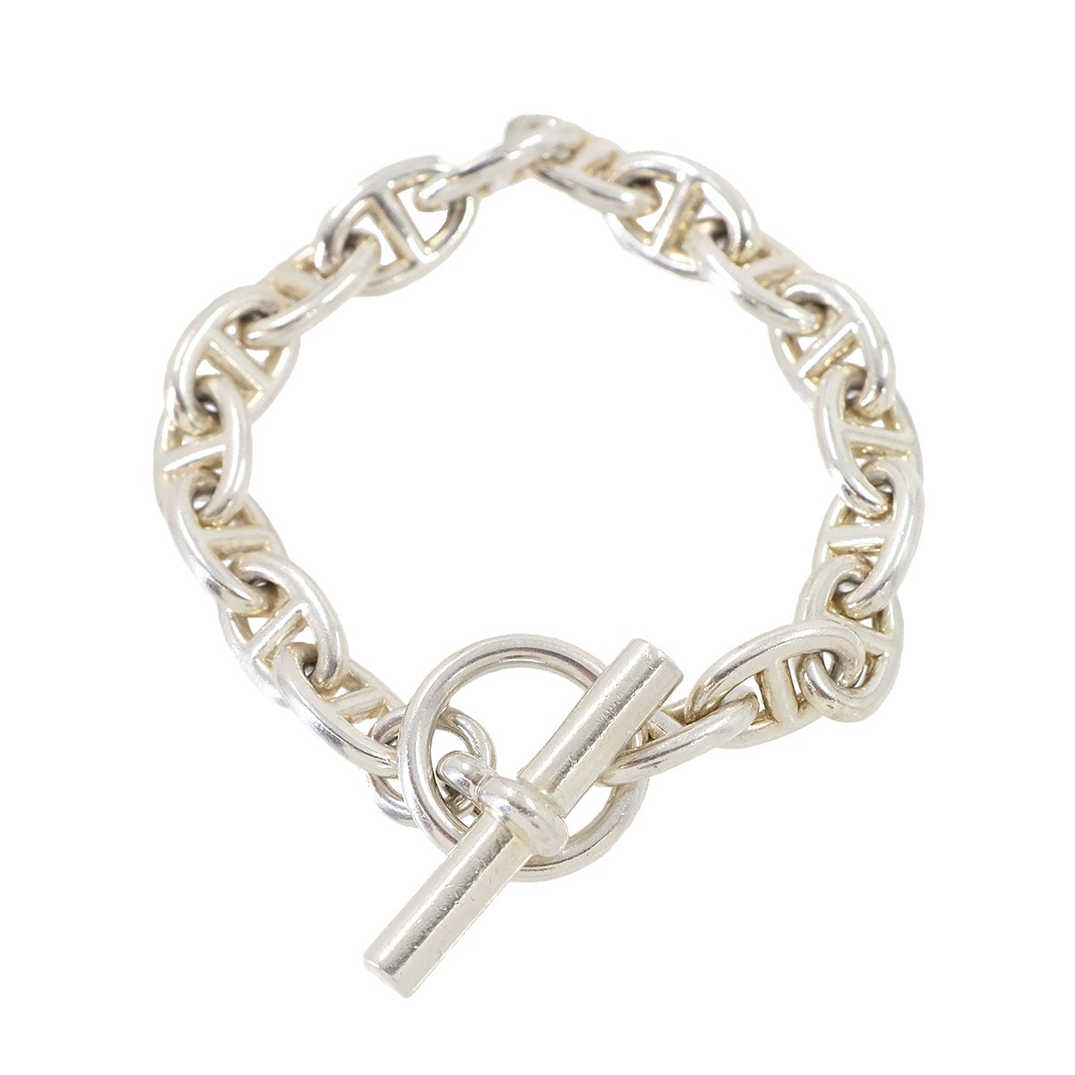 HERMES シェーヌダンクル GM ブレスレット 16コマ 22cm シルバー SV