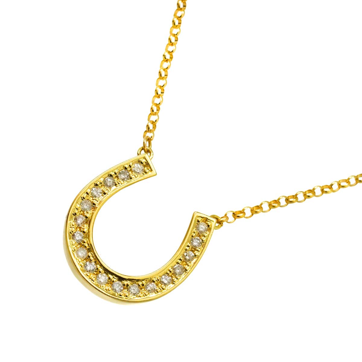 ダイヤ 0.30ct ネックレス 41cm K18 YG イエローゴールド 750 Diamond Necklace 90307224
