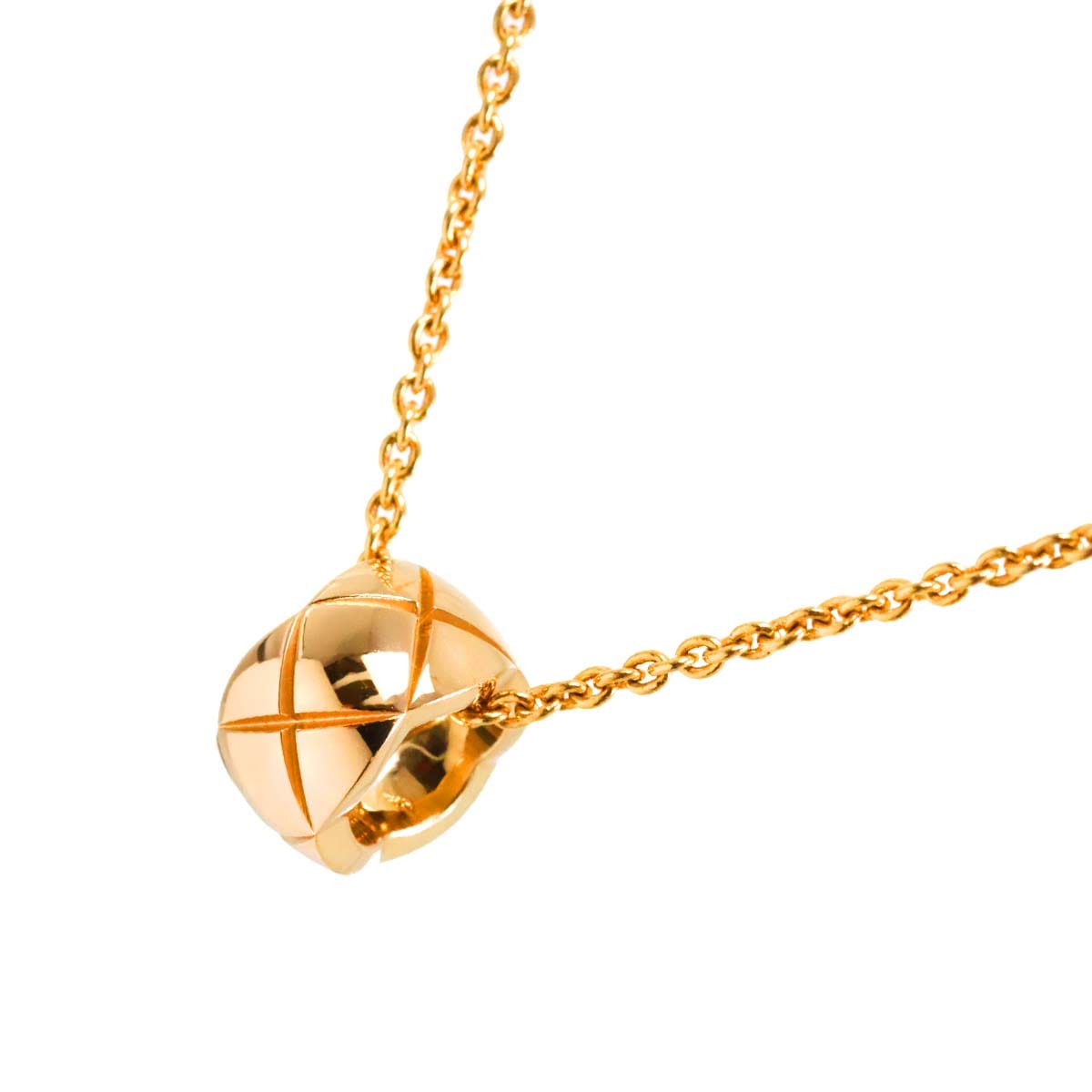 CHANEL ココクラッシュ ネックレス 47cm K18 PG ピンクゴールド 750 Necklace シャネル 90309394