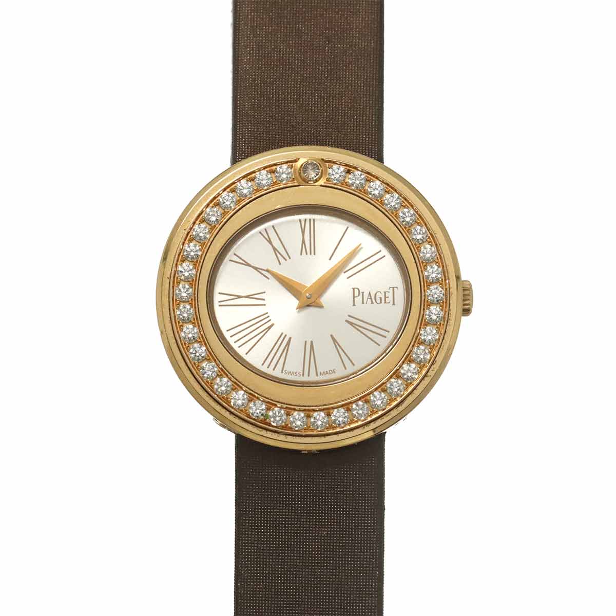 PIAGET ポセション P11267 レディース 腕時計 ダイヤベゼル K18PG ピンクゴールド シルバー クォーツ ウォッチ Possession ピアジェ 90309636