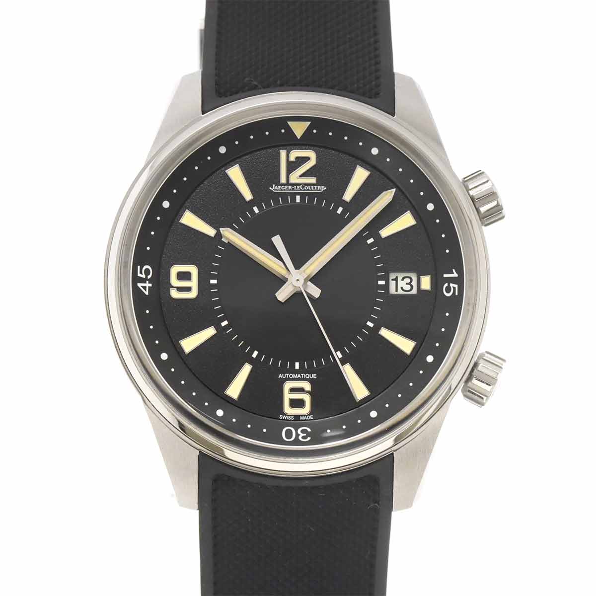 JAEGER-LECOULTRE ポラリス デイト Q9068670 メンズ 腕時計 ブラック オートマ 自動巻き Polaris ジャガールクルト 90309639