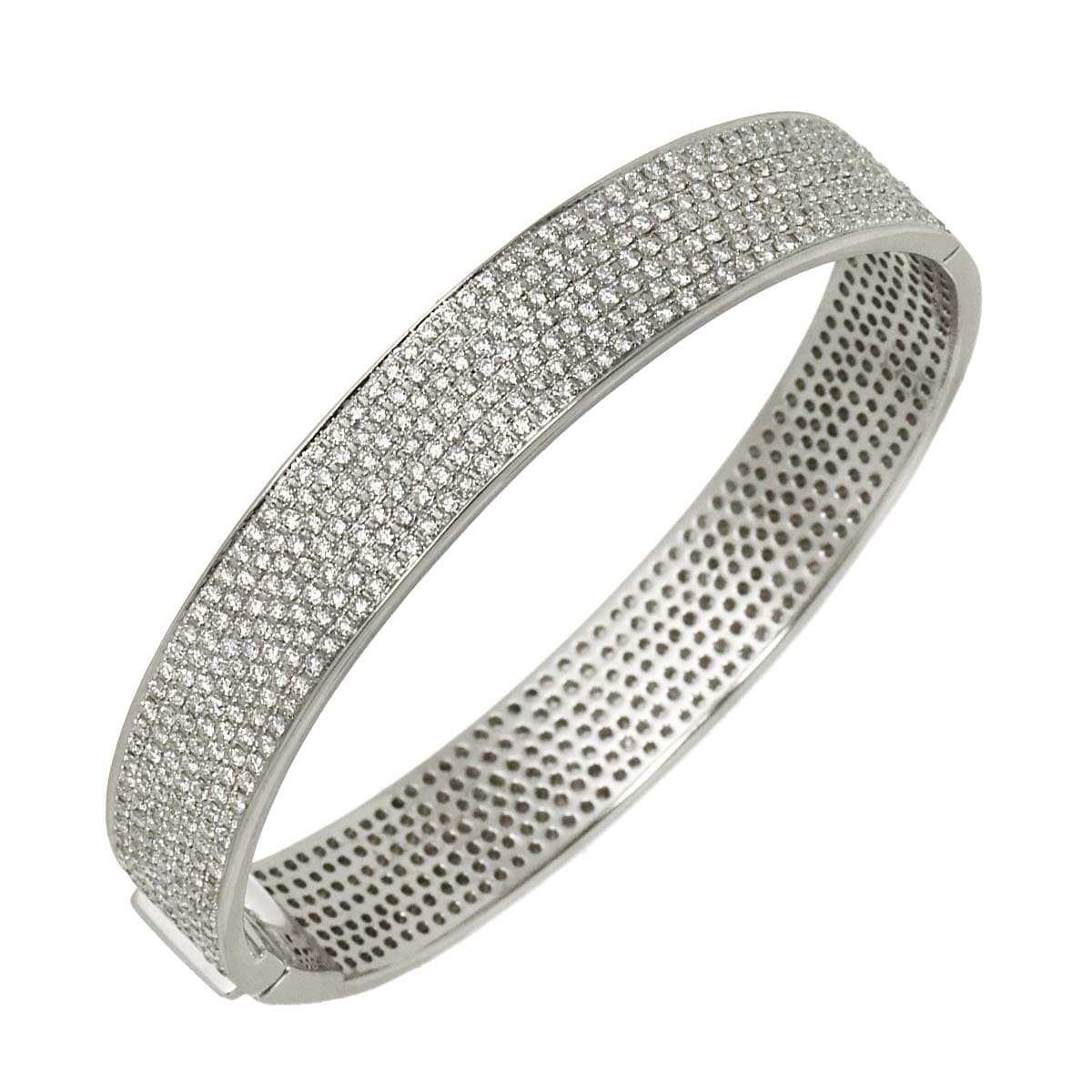 ダイヤ 4.18ct ブレスレット 14.5cm K18 WG ホワイトゴールド 750 Diamond Bracelet 90306248