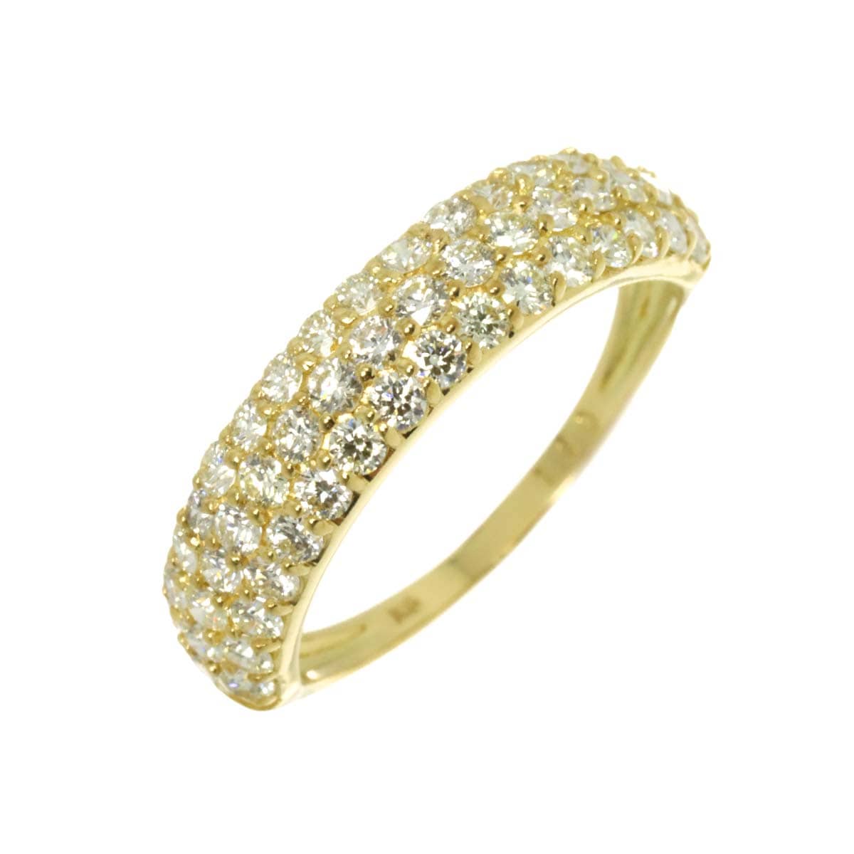 リング 12号 ダイヤ 1.00ct K18 YG イエローゴールド 750 指輪 Diamond Ring 90308667