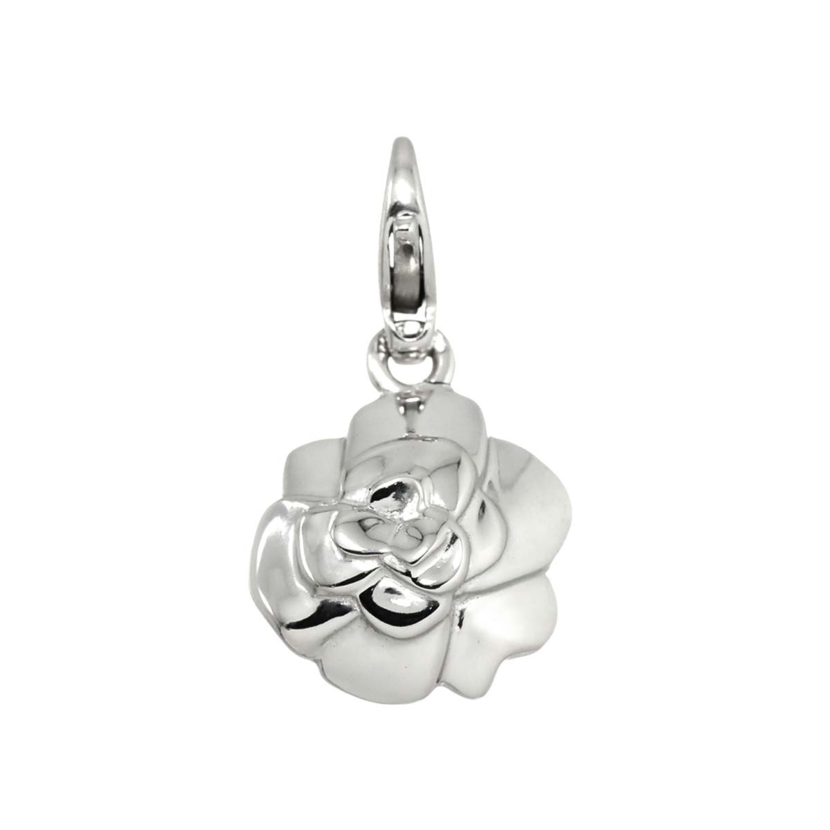 CHANEL カメリア ペンダント トップ K18 WG 750 ホワイトゴールド チャーム Pendant Top シャネル 90308135