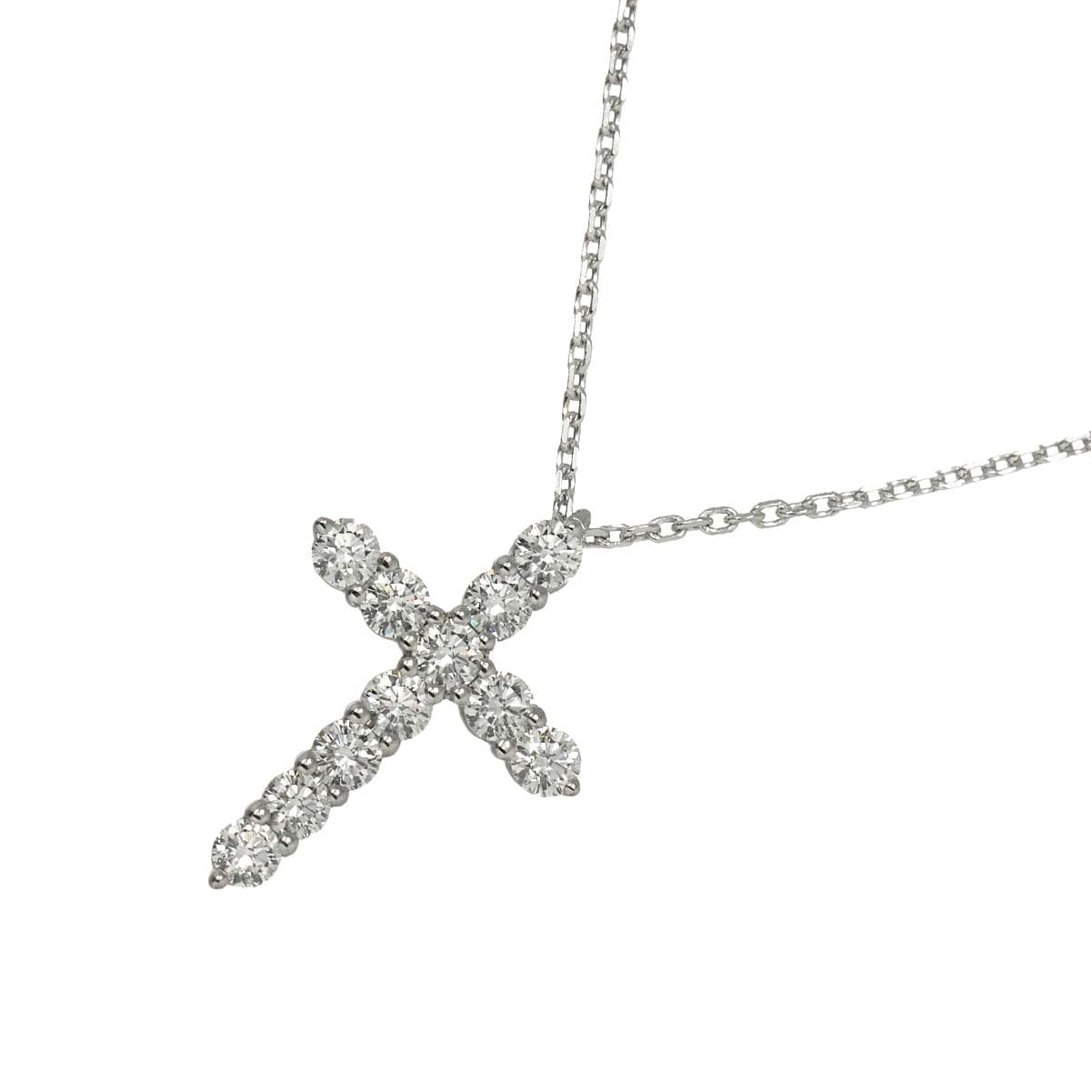 GRAFF クロス ミニ ダイヤ ネックレス 46cm K18 WG ホワイトゴールド 750 Diamond Necklace【証明書付き】グラフ 90308947