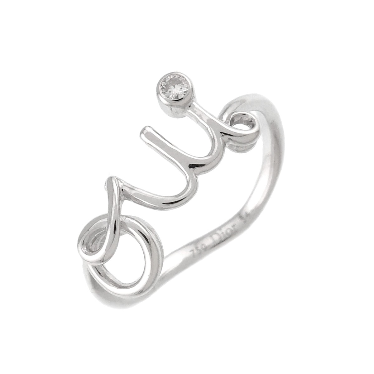 Christian Dior アムール OUI #54 リング ダイヤ K18 WG ホワイトゴールド 750 指輪 Diamond Ring クリスチャン ディオール 90309398
