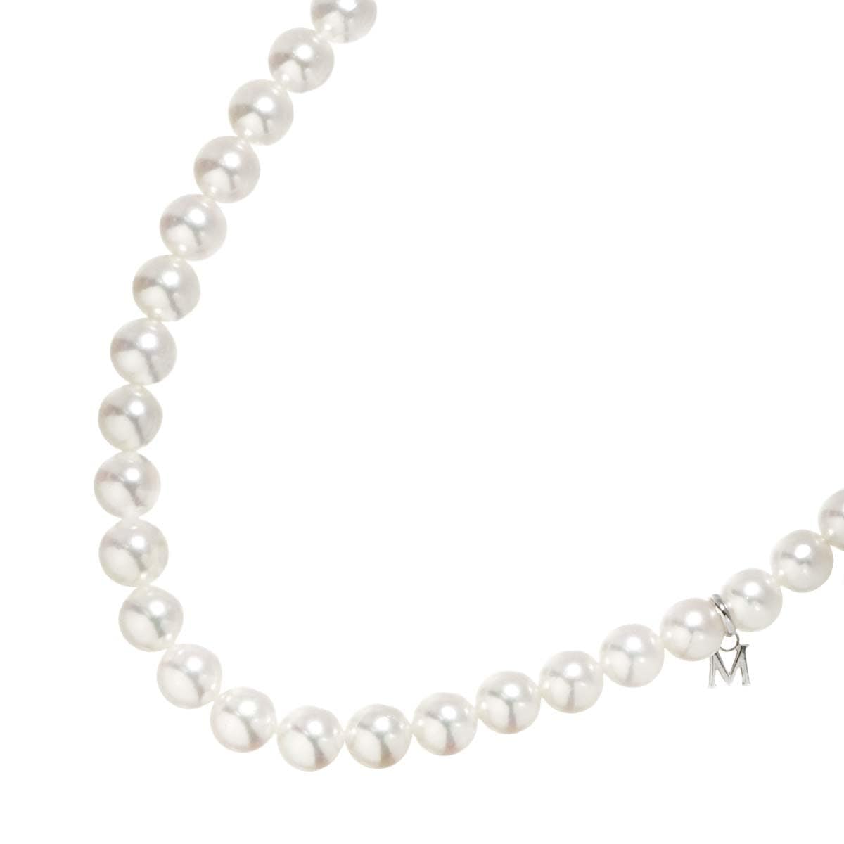 MIKIMOTO アコヤ真珠 7.0-6.5mm ネックレス 42cm SV シルバー パール Akoya Pearl Necklace ミキモト 90310366