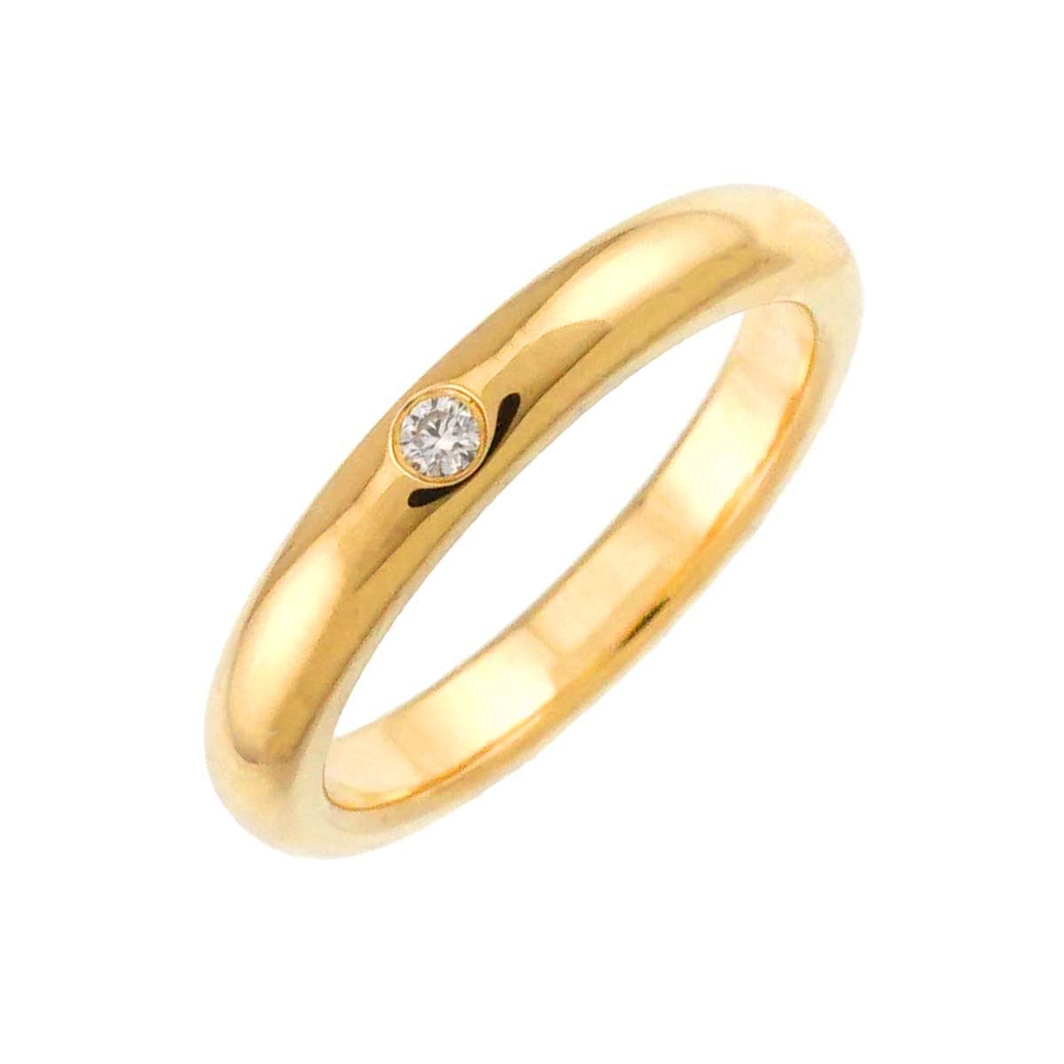 TIFFANY&CO. スタッキング バンド 5号 リング ダイヤ 1P K18 YG イエローゴールド 750 指輪 Stacking Ring ティファニー 90312912