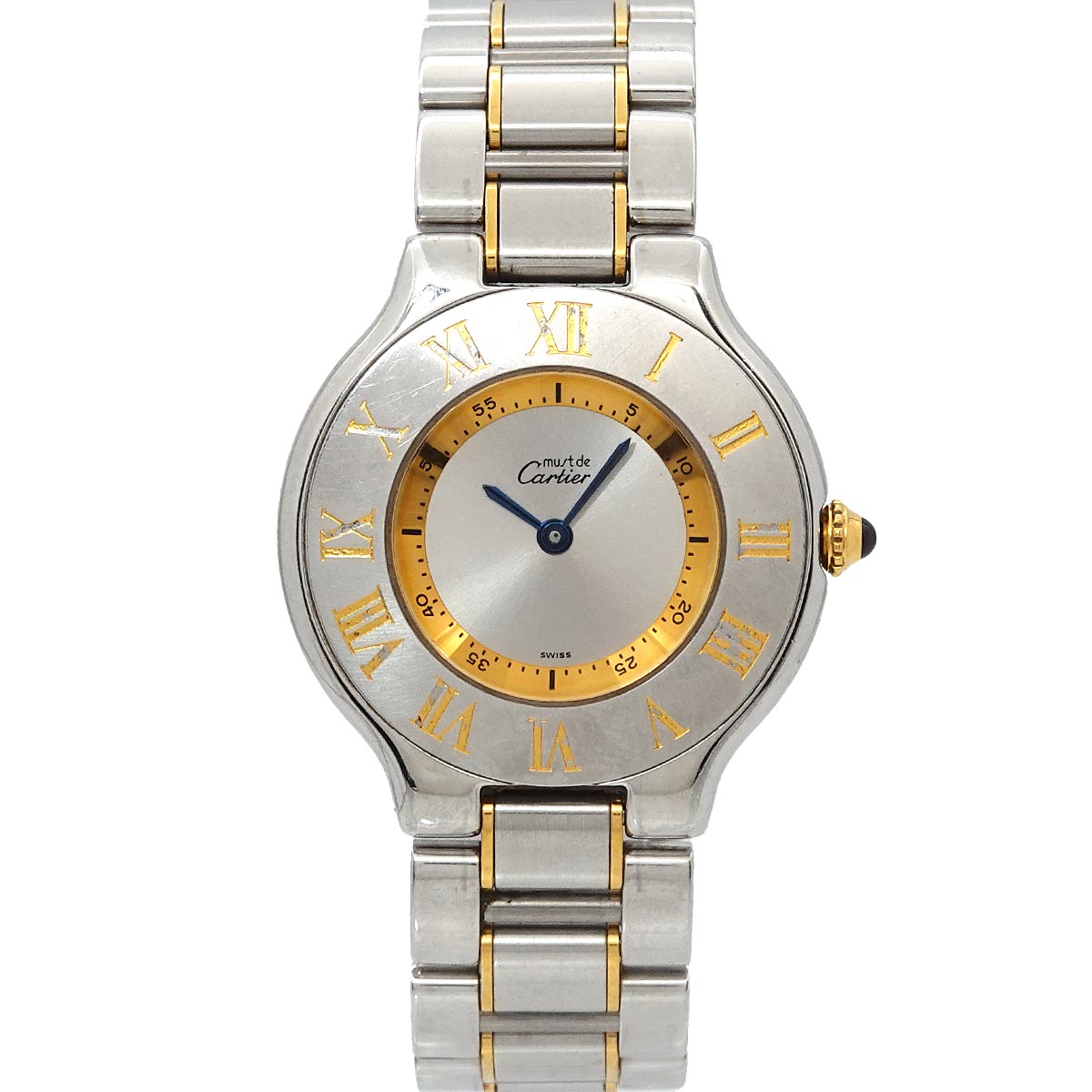 Cartier マスト21 ヴァンティアン コンビ W10072R6 ヴィンテージ ボーイズ 腕時計 シルバー クォーツ ウォッチ Must 21 カルティエ 90310599