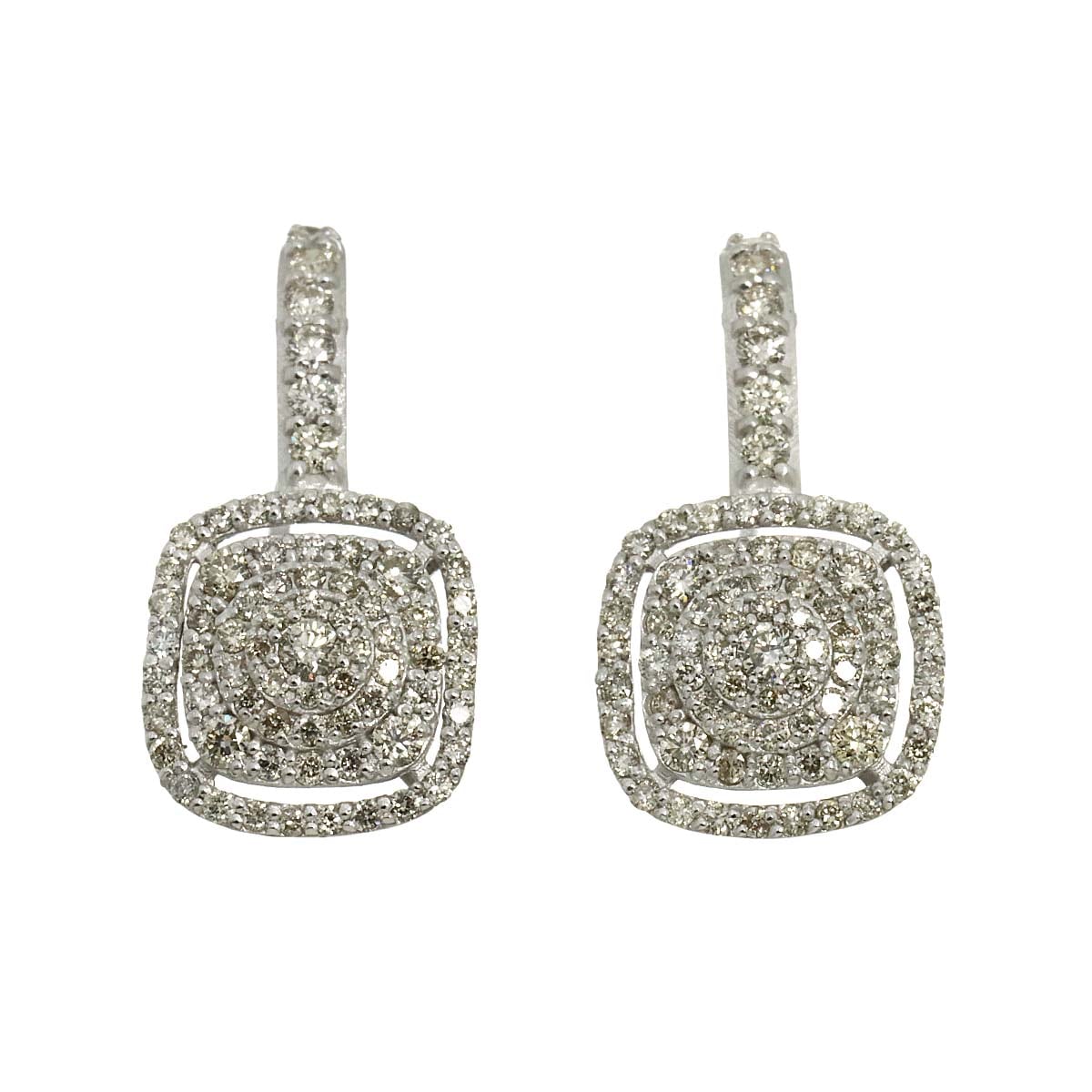 ダイヤ 0.40ct/0.40ct ピアス K18 WG ホワイトゴールド 750 Diamond Earrings Pierced 90306941