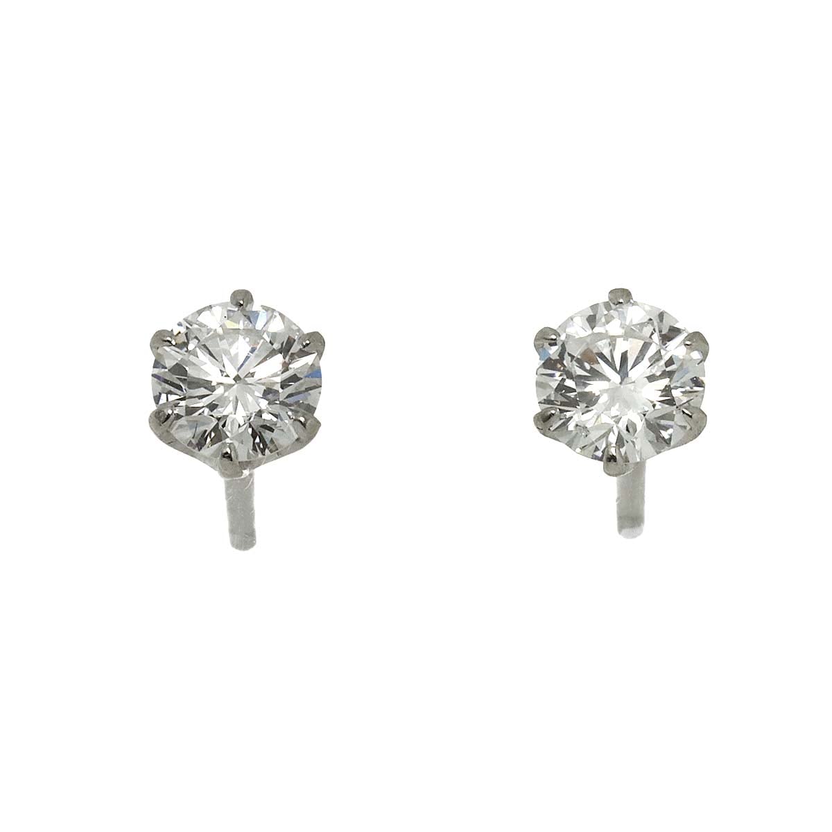 ダイヤ 0.366ct/0.366ct ピアス Pt プラチナ Diamond Earrings Pierced 90309135