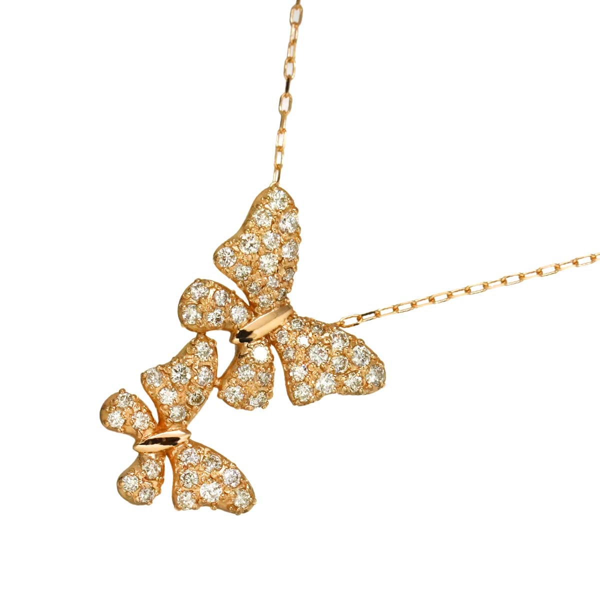 ダイヤ 0.46ct ネックレス 44.5cm K18 PG ピンクゴールド 750 Diamond Necklace 90309504