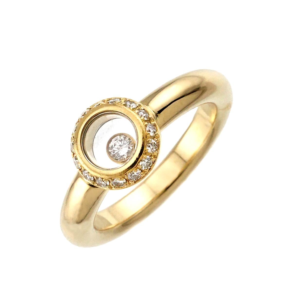 Chopard ハッピーダイヤ 9号 リング ダイヤ K18 YG イエローゴールド 750 指輪 Happy Diamond Ring ショパール 90307467