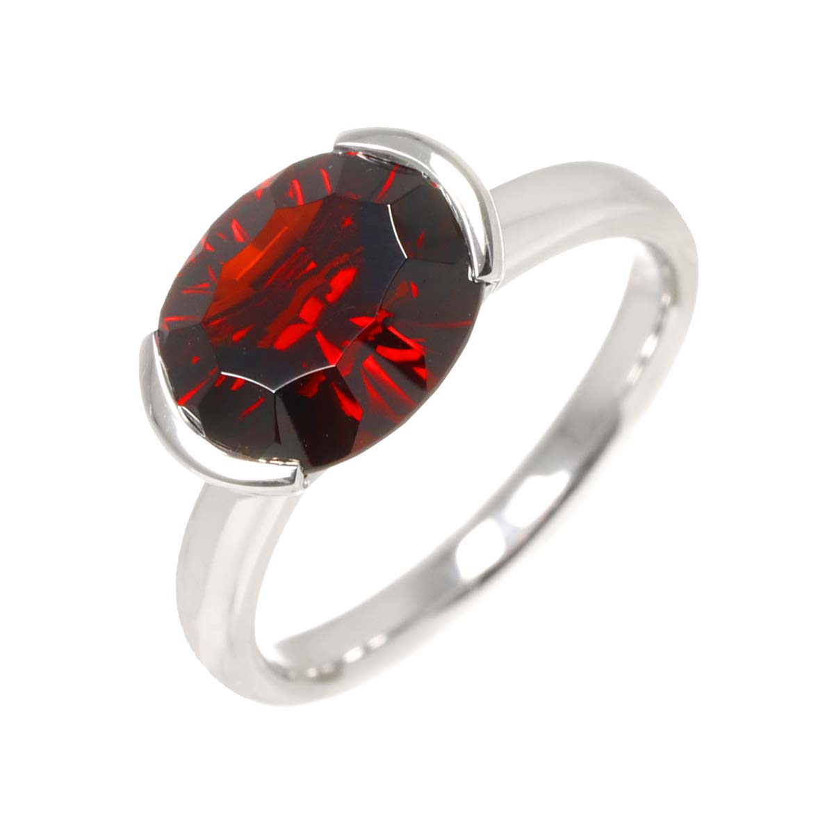 TASAKI ルミノ 14号 リング ガーネット K18 WG ホワイトゴールド 750 田崎真珠 指輪 Garnet Ring【証明書付き】 タサキ 90308194