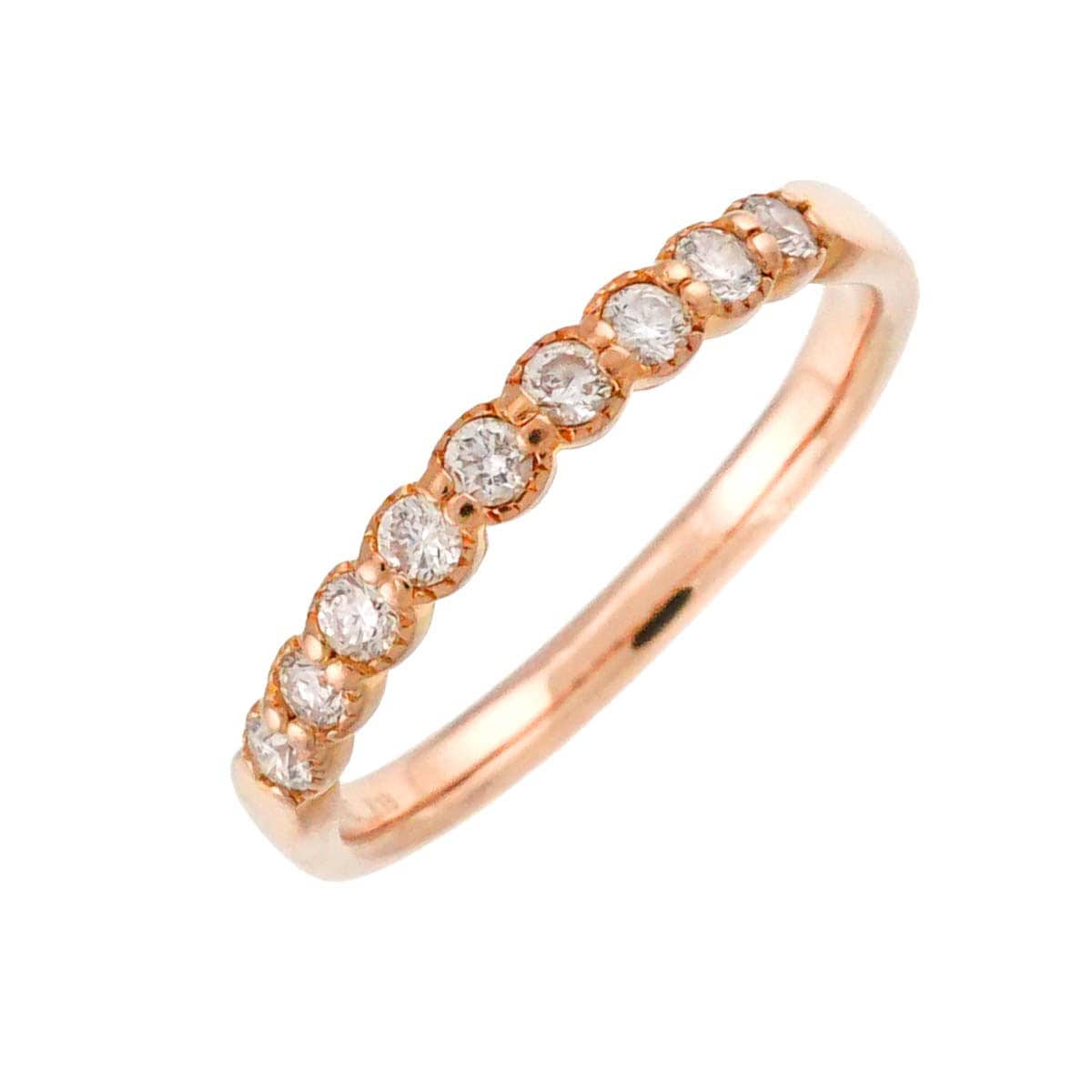 ヨンドシー 7号 リング ハーフ ダイヤ K18 PG ピンクゴールド 指輪 Diamond Ring 4℃ 90310641