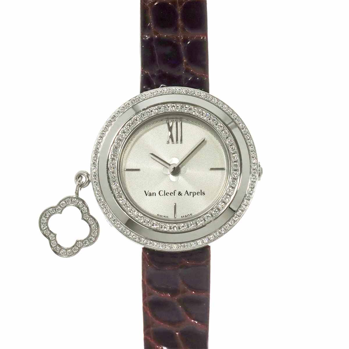Van Cleef &amp; Arpels ヴァンクリーフ＆アーペル VCARM95300 チャームウォッチ 32mm 腕時計 K18WG 革 ダイヤモンド レディース [中古] 楽天市場】ヴァンクリーフアーペル Van Cleef & Arpels チャーム