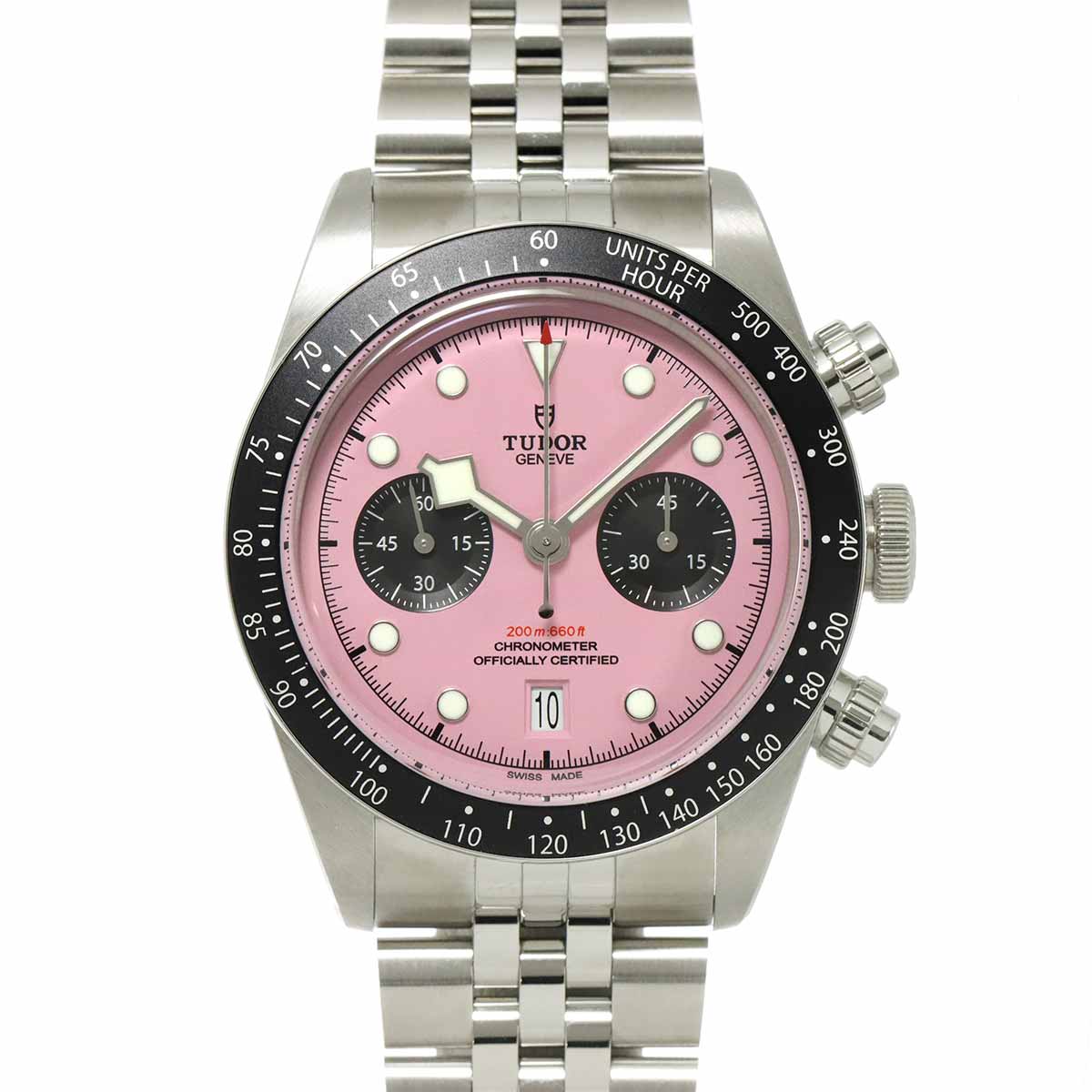 TUDOR ブラックベイ クロノ 79360N クロノグラフ メンズ 腕時計 デイト ピンク オートマ 自動巻き ウォッチ Black Bay チューダー チュードル 90312748