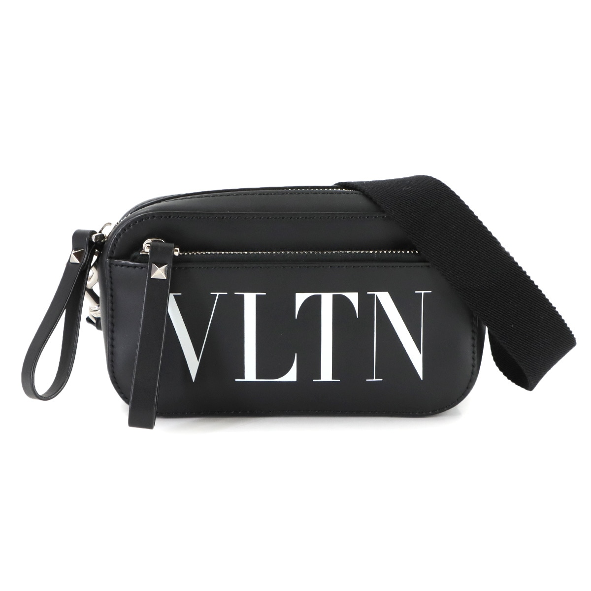 VALENTINO GARAVANI VLTNロゴ ショルダー バッグ レザー ブラック VLTN Shoulder Bag ヴァレンティノ ガラヴァーニ 90309280