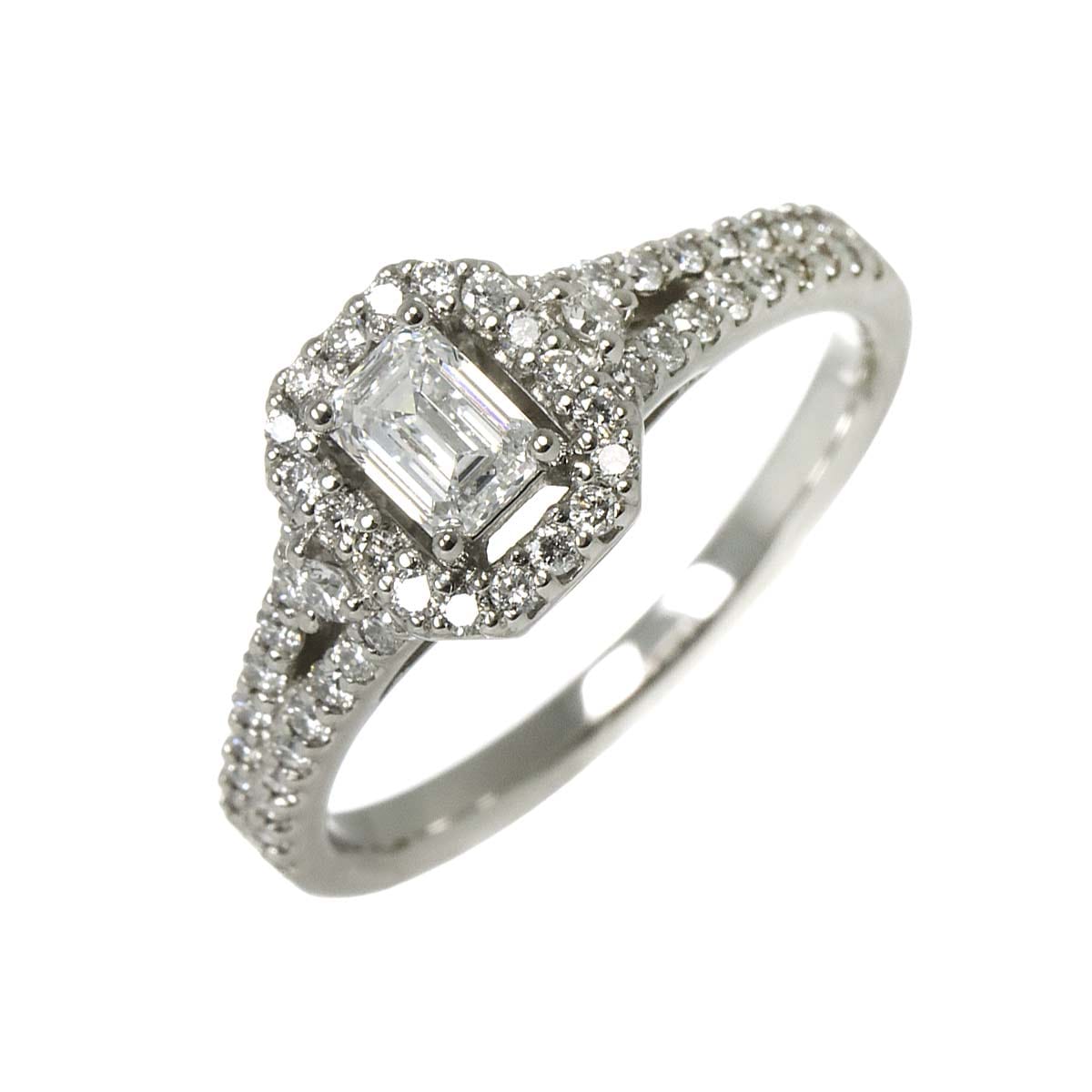 リング 12号 ダイヤ 0.34ct D/VVS1 0.30ct Pt プラチナ 指輪 【鑑定書付き】 Diamond Ring 90308755
