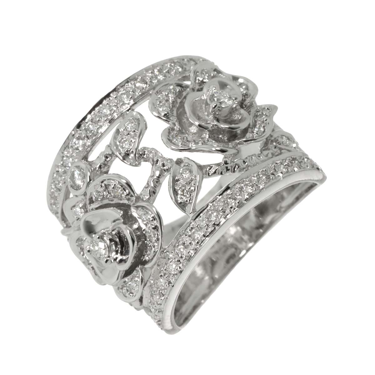 リング 11号 ダイヤ 0.50ct K18 WG ホワイトゴールド 750 指輪 Diamond Ring 90308773