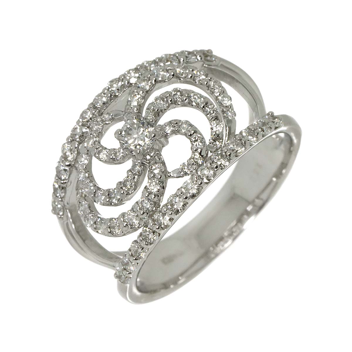 リング 19号 ダイヤ 1.20ct K18 WG ホワイトゴールド 750 指輪 Diamond Ring 90309412