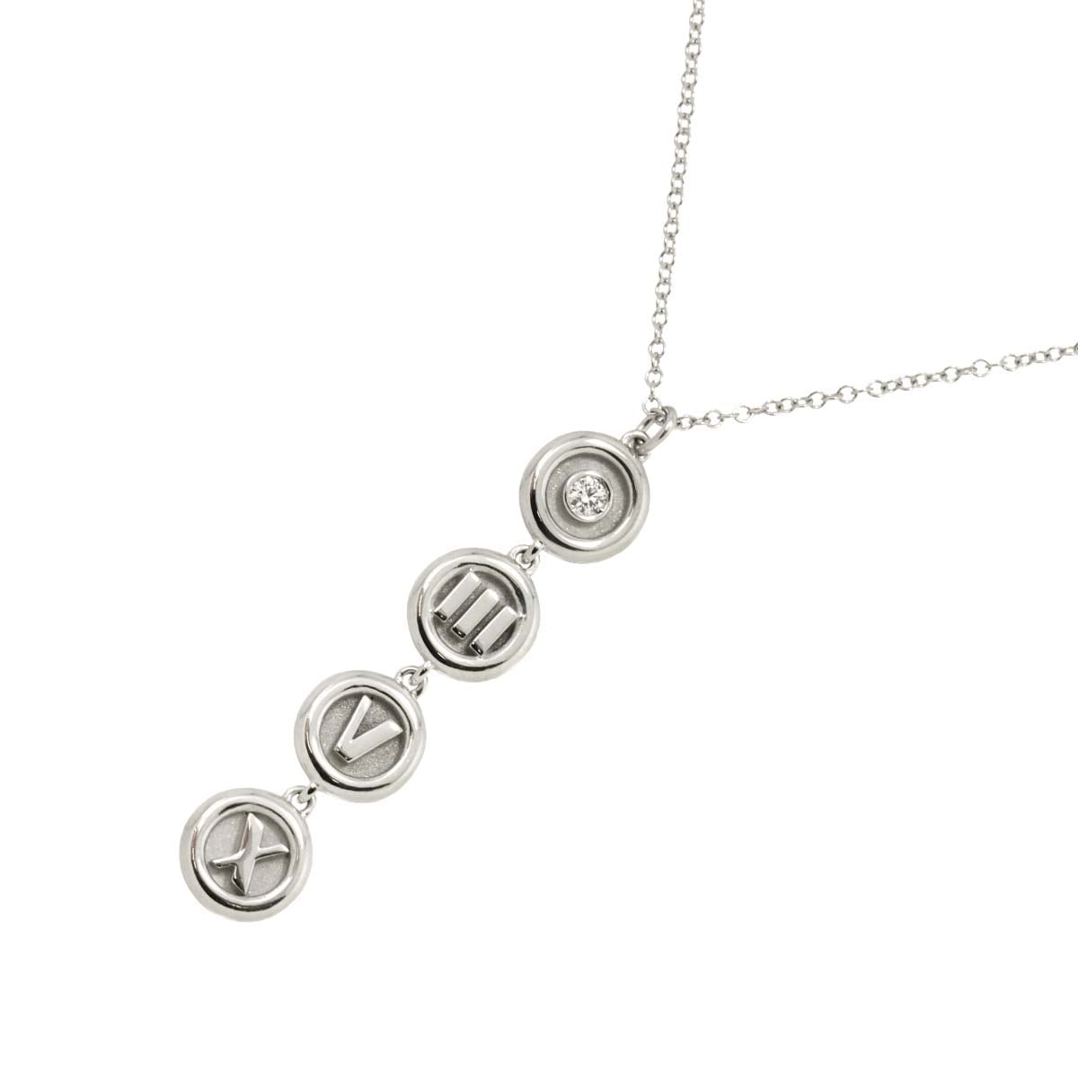 TIFFANY&CO. アトラス ダイヤ ネックレス 40cm K18 WG ホワイトゴールド 750 Necklace ティファニー 90307716
