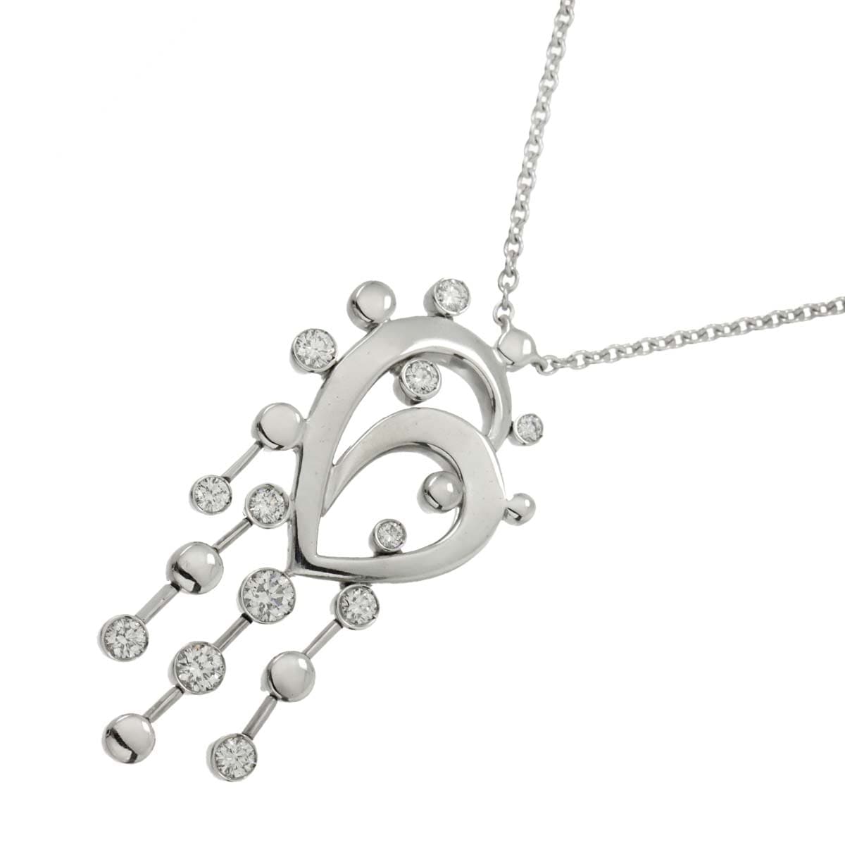 FRED ダイヤ ネックレス 41cm K18 WG ホワイトゴールド 750 Diamond Necklace フレッド 90308177