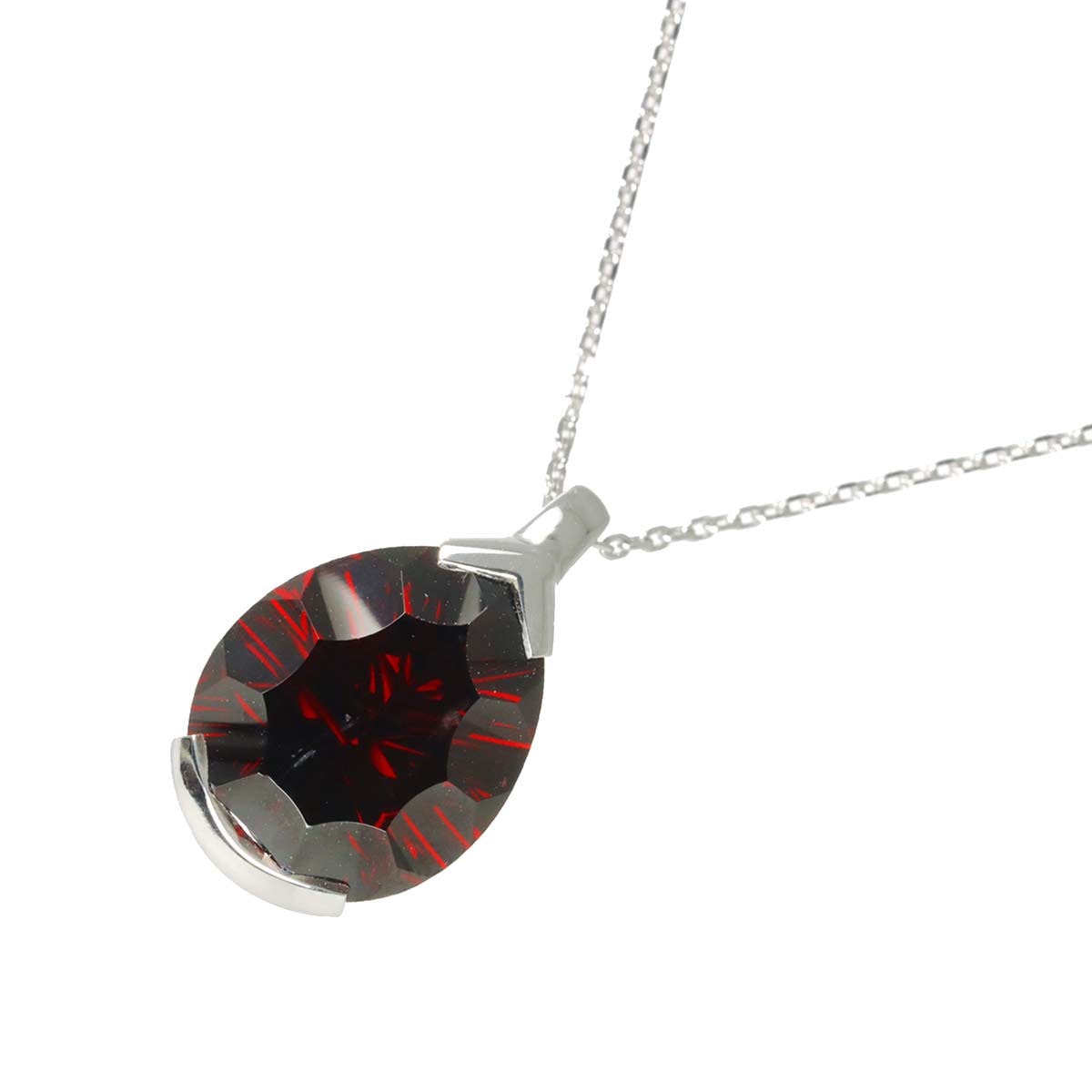 TASAKI ルミノ ガーネット ネックレス 55cm K18 WG ホワイトゴールド 750 田崎真珠 Garnet Necklace【証明書付き】タサキ 90308193
