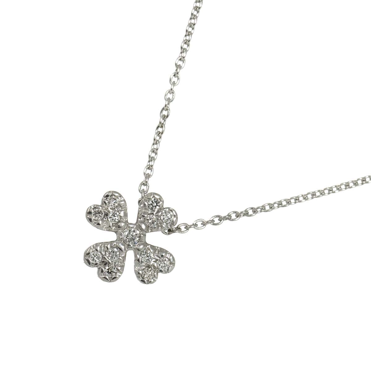 Star Jewelry ダイヤ 0.11ct ネックレス 40cm K18 WG ホワイトゴールド 750 Diamond Necklace スタージュエリー 90308711