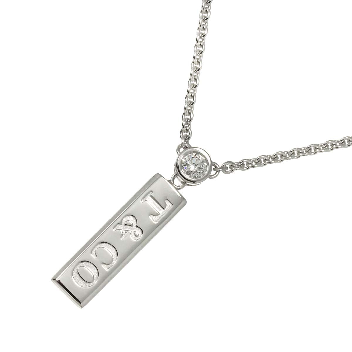 TIFFANY&Co. ダイヤ ネックレス 40cm K18 WG ホワイトゴールド 750 Necklace ティファニー 90309390
