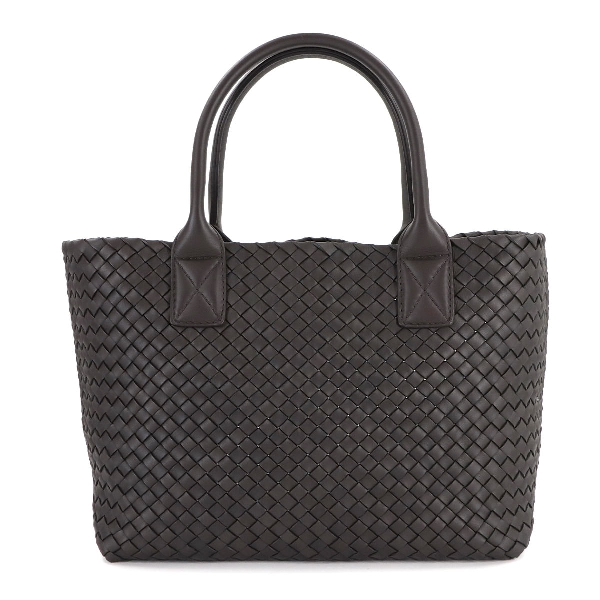 BOTTEGA VENETA イントレチャート カバ PM トート バッグ レザー ダークブラウン Cabat PM ボッテガ ヴェネタ 90309944