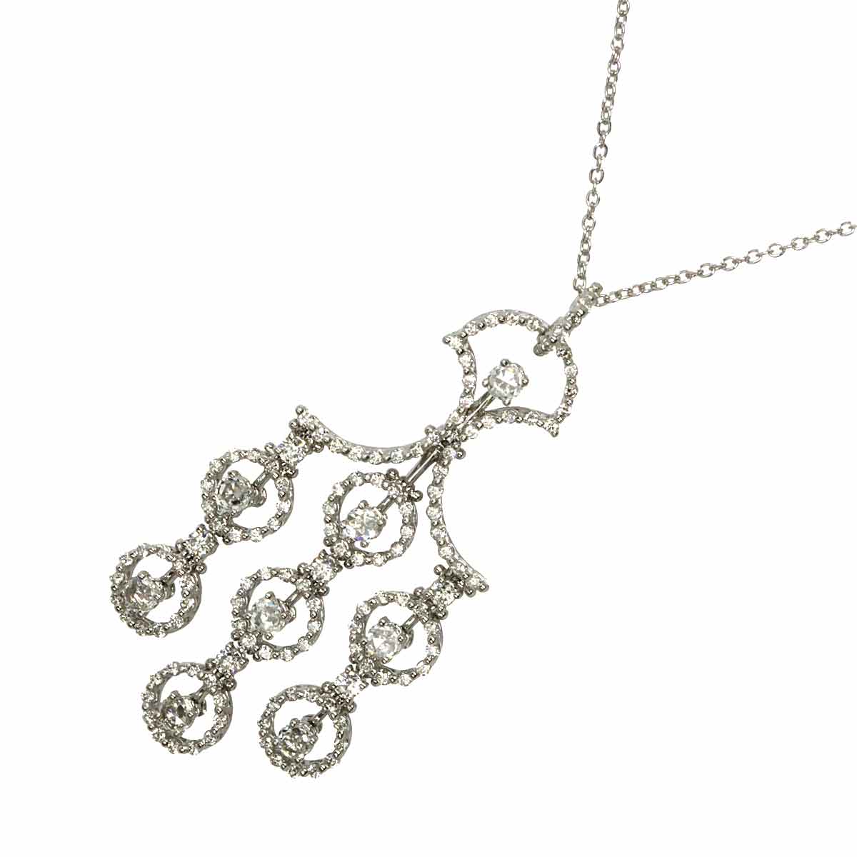 DAMIANI ジュリエット ダイヤ ネックレス 51cm K18 WG PG ホワイト ピンクゴールド 750 Necklace ダミアーニ 90307488