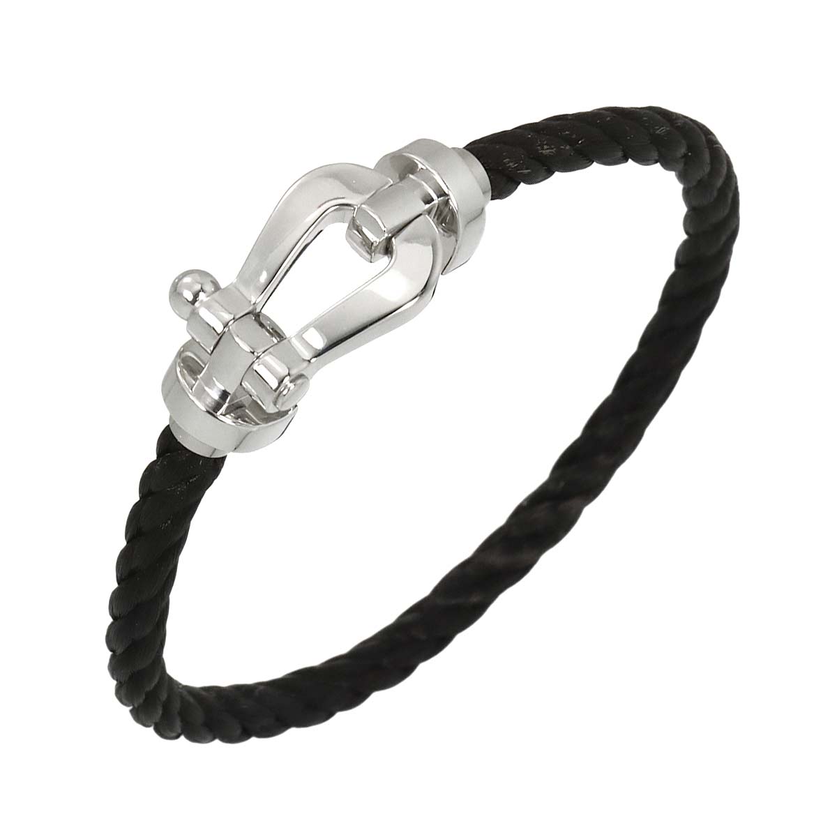 FRED フォース10 ブレスレット #17 ラージ LM K18 WG ホワイトゴールド 750 ケーブル Force 10 Bracelet フレッド 90308950