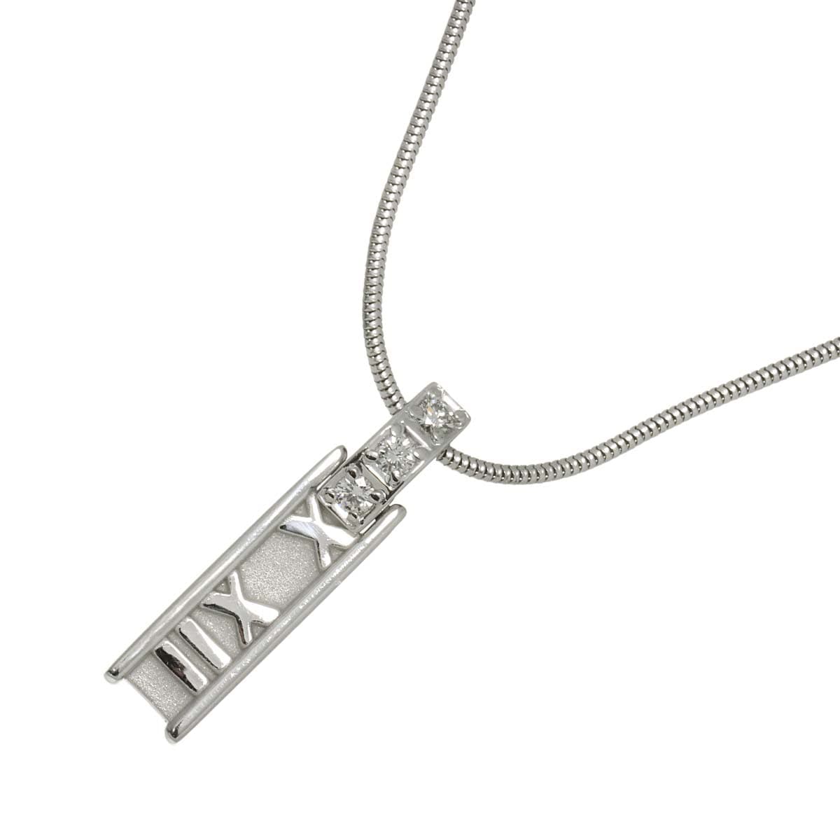 TIFFANY&CO. アトラス ダイヤ ネックレス 41cm K18 WG ホワイトゴールド 750 Necklace ティファニー 90310444