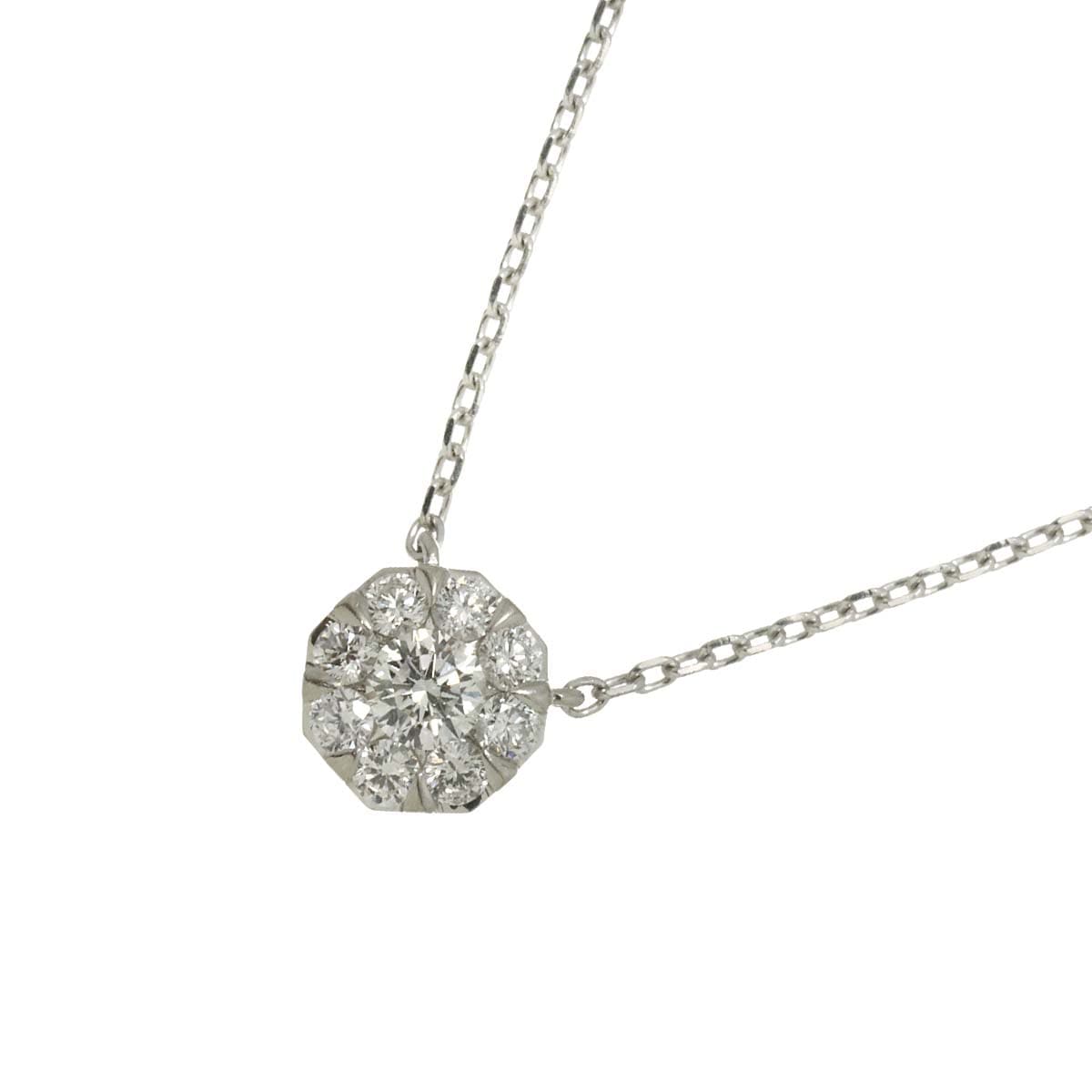 Vendome Aoyama ダイヤ 0.13ct/0.018ct ネックレス 43cm Pt プラチナ Diamond Necklace ヴァンドーム青山 90310455