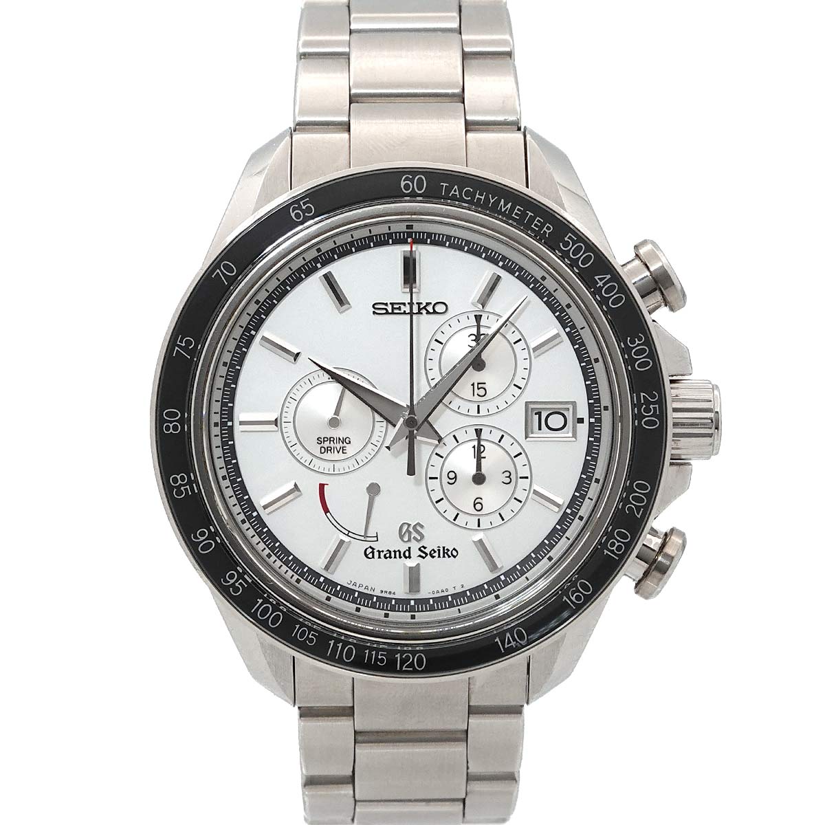SEIKO グランドセイコー スプリングドライブ クロノグラフ SBGB001 マスターショップ限定 メンズ 腕時計 9R84 0AA0 パワーリザーブ デイト シルバー 自動巻き Spring Drive セイコー 90313029