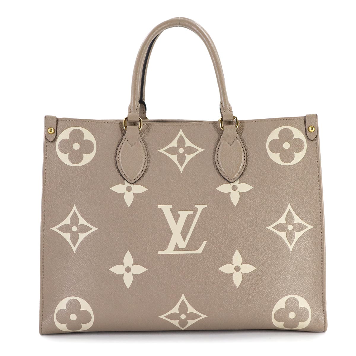 LOUIS VUITTON バイカラー モノグラム アンプラント オンザゴー MM 2way トート ショルダー バッグ トゥルトレール クレーム M45494 RFID Onthego MM ルイ ヴィトン 90310018