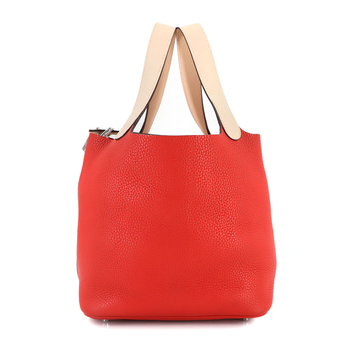 HERMES ピコタンロック タッチ 22 MM ハンド バッグ トリヨンクレマンス スイフト ルージュトマト ローズエグランタイン X刻印 Picotin Lock Touch MM エルメス 90312339