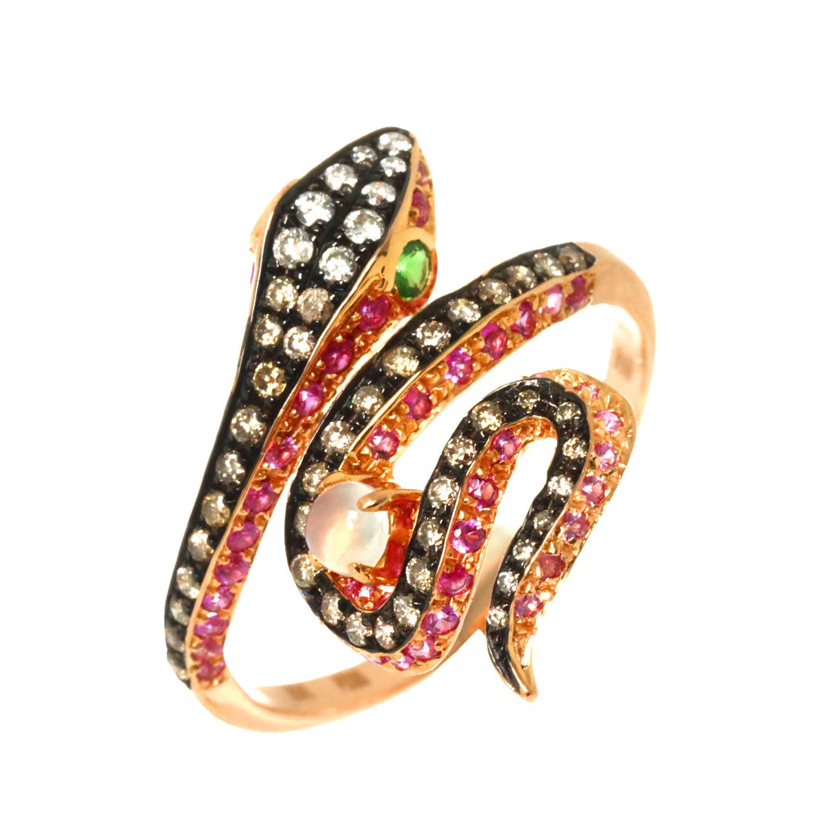 リング 21号 ダイヤ 0.12ct/0.45ct マルチストーン K18 PG ピンクゴールド 750 指輪 Diamond Ring 90309516