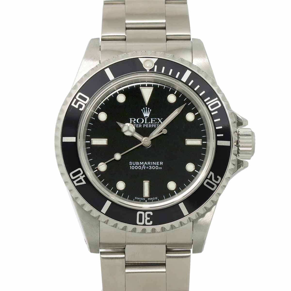 ROLEX サブマリーナ ノンデイト 14060 P番 メンズ 腕時計 ブラック オートマ 自動巻き ウォッチ Submariner No Date ロレックス 90308048