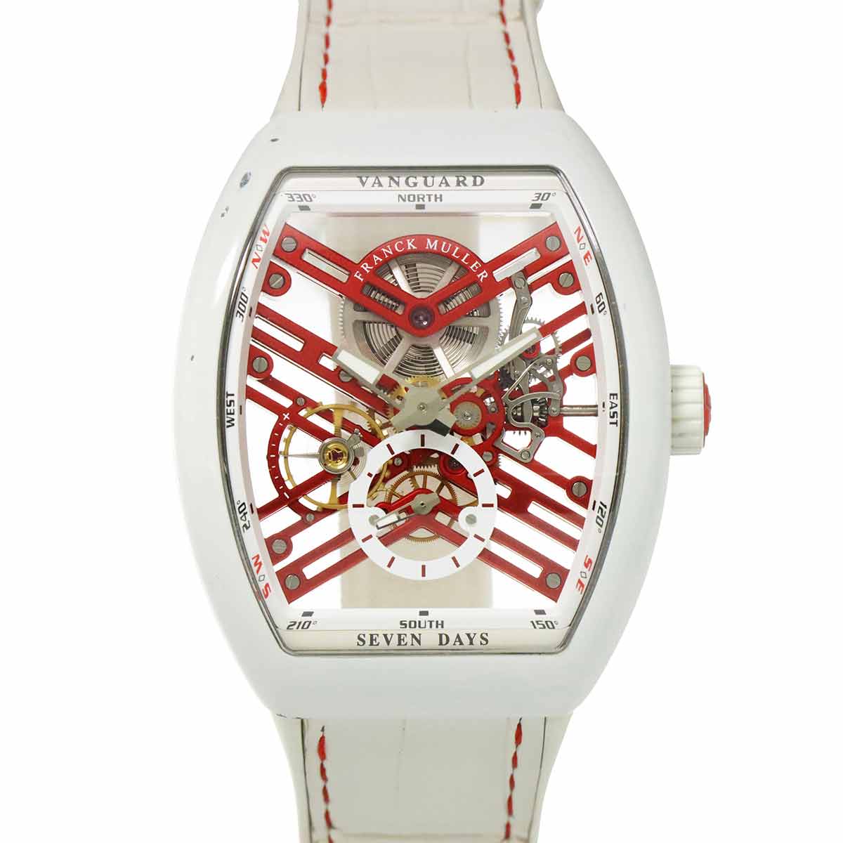 FRANCK MULLER ヴァンガード 7デイズ V45S6SQTTTBCER 50本限定 メンズ 腕時計 デイト スケルトン 手巻き ウォッチ Vanguard フランクミュラー 90312829