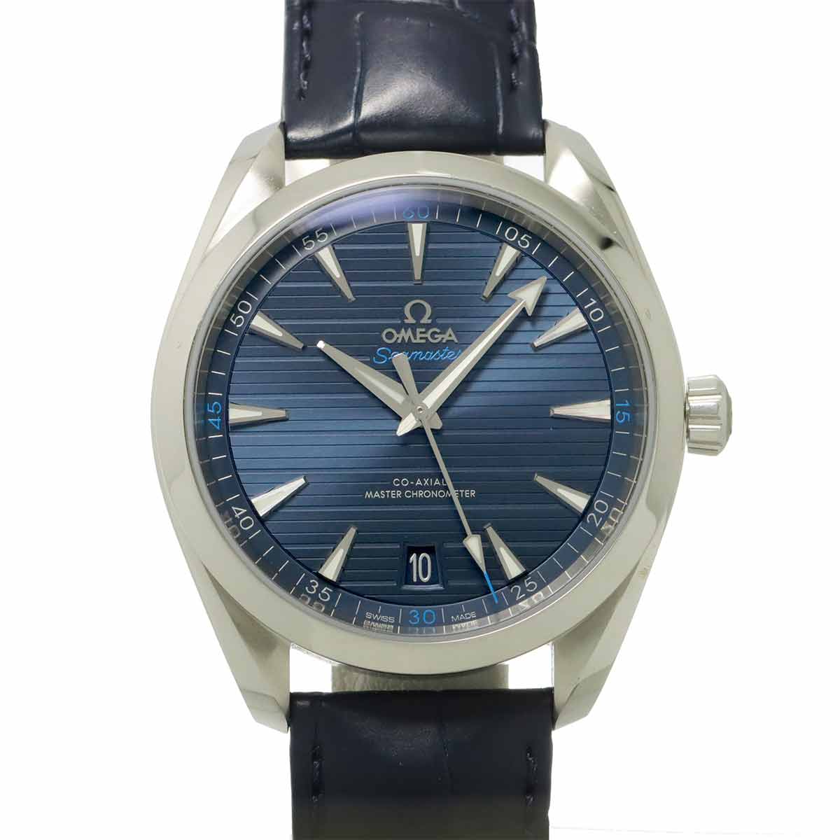 OMEGA シーマスター アクアテラ コーアクシャル マスタークロノメーター 220 13 41 21 03 001 メンズ 腕時計 デイト ブルー 自動巻き Seamaster オメガ 90313035