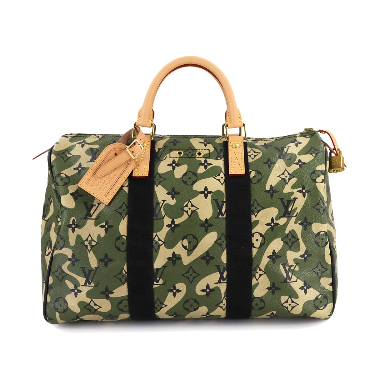 LOUIS VUITTON モノグラモ フラージュ スピーディ 35 ハンド バッグ カモフラ グリーン M95773 村上隆 Speedy 35 ルイ ヴィトン 90310679